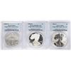 Image 1 : 2006 20th Anniversary (3) Coin Set $1 American Silver Eagle Coins PCGS MS69/PR69