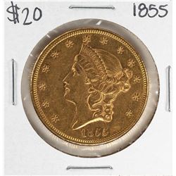 1855 $20 Liberty Head Double Eagle Gold Coin