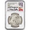 Image 1 : 2006-P $1 Ben Franklin Founding Father Silver Dollar Coin NGC MS70 Mike Castle Signature