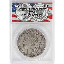 1896-S $1 Morgan Silver Dollar Coin ANACS Certified Genuine