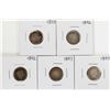 Image 1 : Lot of (5) Miscellaneous Seated Liberty & Barber Dime Coins