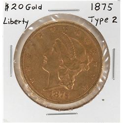 1875 $20 Liberty Head Double Eagle Gold Coin