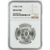 Image 1 : 1948-D Franklin Half Dollar Coin NGC MS65FBL