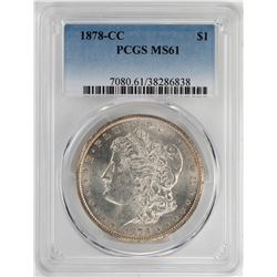 1878-CC $1 Morgan Silver Dollar Coin PCGS MS61
