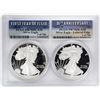 Image 1 : 1986-S & 2016-W $1 Proof American Silver Eagle Coin Set PCGS PR70DCAM