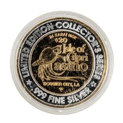 .999 Fine Silver Isle of Capri Casino Louisiana $20 Limited Edition Gaming Token