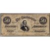 Image 1 : 1864 $50 Confederate States of America Note