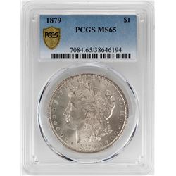1879 $1 Morgan Silver Dollar Coin PCGS MS65