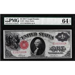 1917 $1 Legal Tender Note Fr.37 PMG Choice Uncirculated 64EPQ