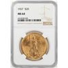 Image 1 : 1927 $20 St. Gaudens Double Eagle Gold Coin NGC MS64