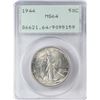 Image 1 : 1944 Walking Liberty Half Dollar Coin PCGS MS64 Green Rattler Holder
