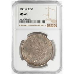 1883-CC $1 Morgan Silver Dollar Coin NGC MS64
