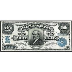 1908 $10 Tombstone Silver Certificate Note