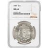 Image 1 : 1886-S $1 Morgan Silver Dollar Coin NGC MS64