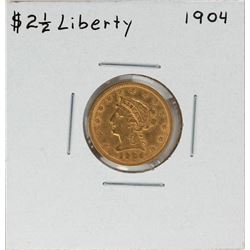 1904 $2 1/2 Liberty Head Quarter Eagle Gold Coin