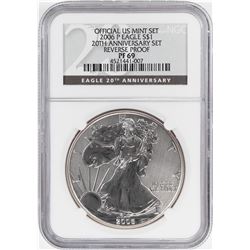 2006-P $1 Reverse Proof American Silver Eagle Coin NGC PF69
