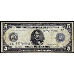 1914 $5 Federal Reserve Note New York