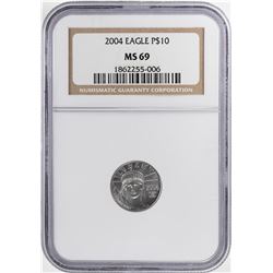 2004 $10 Platinum American Eagle Coin NGC MS69