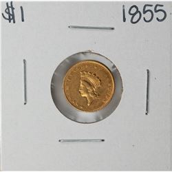 1855 $1 Indian Princess Head Gold Dollar Coin