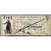 Image 1 : 1862 $5 Treasury Warrant Austin, TX Obsolete Banknote
