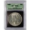 Image 1 : 1928 $1 Peace Silver Dollar Coin ICG MS62
