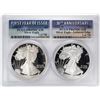 Image 1 : 1986-S & 2016-W $1 Proof American Silver Eagle Coin Set PCGS PR69DCAM