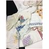 Image 4 : LOT OF LINENS, EMBROIDERED, CROCHET ETC.