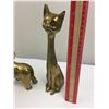 Image 2 : BRASS LOT CATS ELEPHANT