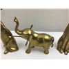 Image 3 : BRASS LOT CATS ELEPHANT