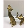 Image 4 : BRASS LOT CATS ELEPHANT