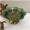 Image 3 : BRASS AND COPPER LOT TEA POT DISH ETC