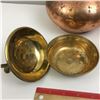 Image 6 : BRASS AND COPPER LOT TEA POT DISH ETC
