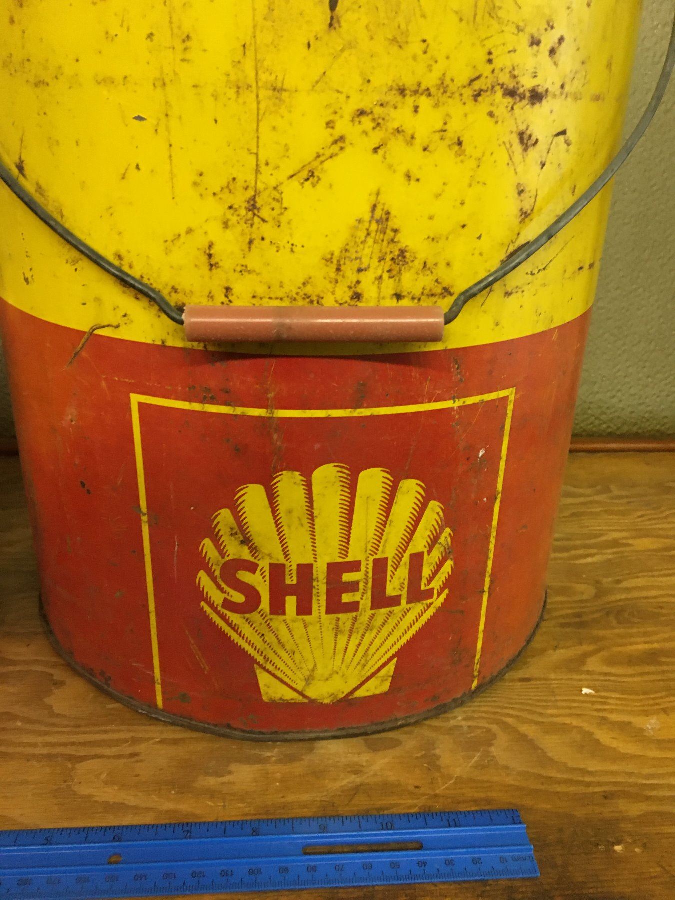 LOT OF 2 SHELL OIL PAILS