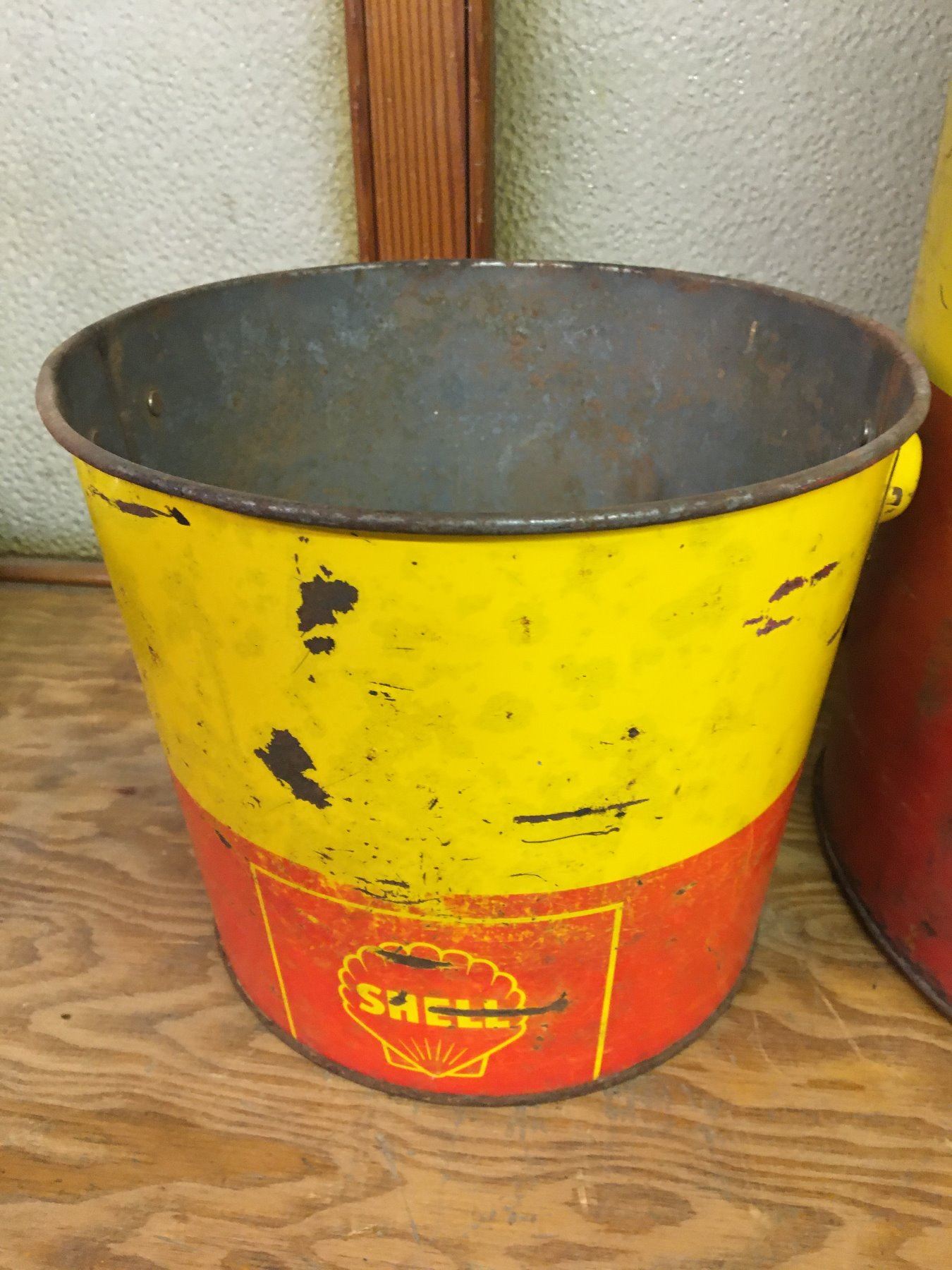 LOT OF 2 SHELL OIL PAILS