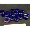 Image 1 : LOT OF COLBALT BLUE JARS