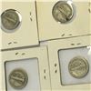 Image 2 : Lot of 4 USA SILVER MERCURY DIMES 1953 1954 1956 1957