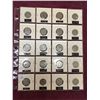 PAGE LOT OF 20 CANADIAN NICKELS BETWEEN 1922 AND 1939