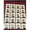 340  PAGE LOT OF 20 CANADIAN NICKELS BETWEEN 1927 AND 1936