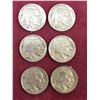 LOT OF 6 1936 USA BUFFALO NICKELS