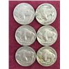 Image 2 : LOT OF 6 1937 USA BUFFALO NICKELS