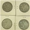Image 6 : LOT OF 4 USA SILVER 50 CENT PIECES 1936 1941 1942 1945