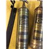 Image 3 : LOT OF 2 VINTAGE PYRENE BRASS FIRE EXTINGUISHER AND ONE HANGER