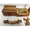 Image 2 : LOT OF WOODEN ITEMS BOXES CARS ETC