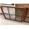 Image 3 : LOT OF 2 ANTIQUE 6 PANE WINDOWS ONE PANE MISSING 35" x 29"