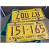Image 8 : MILK CRATE OF LICENCE PLATES MOSTLY SASK
