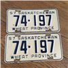 Image 1 : PAIR OF 1957 SASK LICENCE PLATES