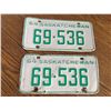 Image 1 : PAIR OF 1964 SASK LICENCE PLATES