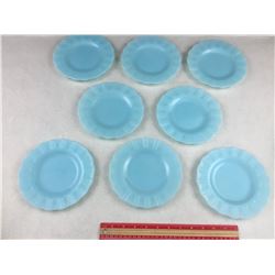 LOT OF 8 VINTAGE PYREX DELPHITE 7" PLATES