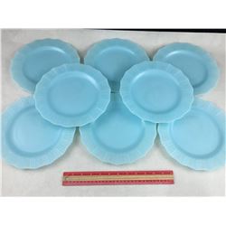 LOT OF 8 VINTAGE PYREX DELPHITE 9 3/8" PLATES