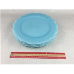 LOT OF 8 VINTAGE PYREX DELPHITE 12" PLATES